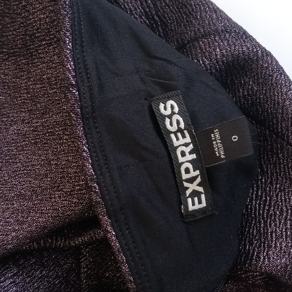 Express Purple Iridescent Shimmery Metallic Wiggle Straight Pencil Skirt 0 - Picture 2 of 16